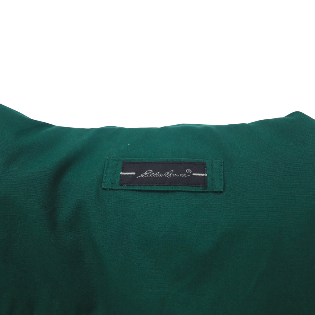 Eddie Bauer 90s 65/35 Cross Mountain Parka L Green Polyester Cotton Fleece Liner Drawstring Double Zip