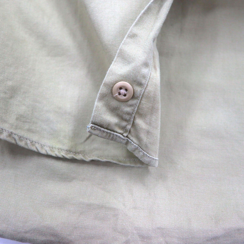 POLO JEANS CO. RALPH LAUREN 90s Signature Twill Work Shirt, L, Beige, Chest Pocket