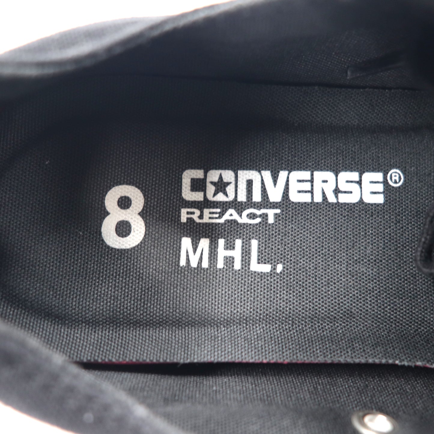 MHL. × CONVERSE REACT スニーカー 26.5cm ブラック キャンバス ALL STAR 100 OX オールスター 1CL48
