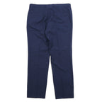 HUGO BOSS センタープレス テーパード スラックスパンツ XXL ネイビー 羊毛 ウール トルコ製