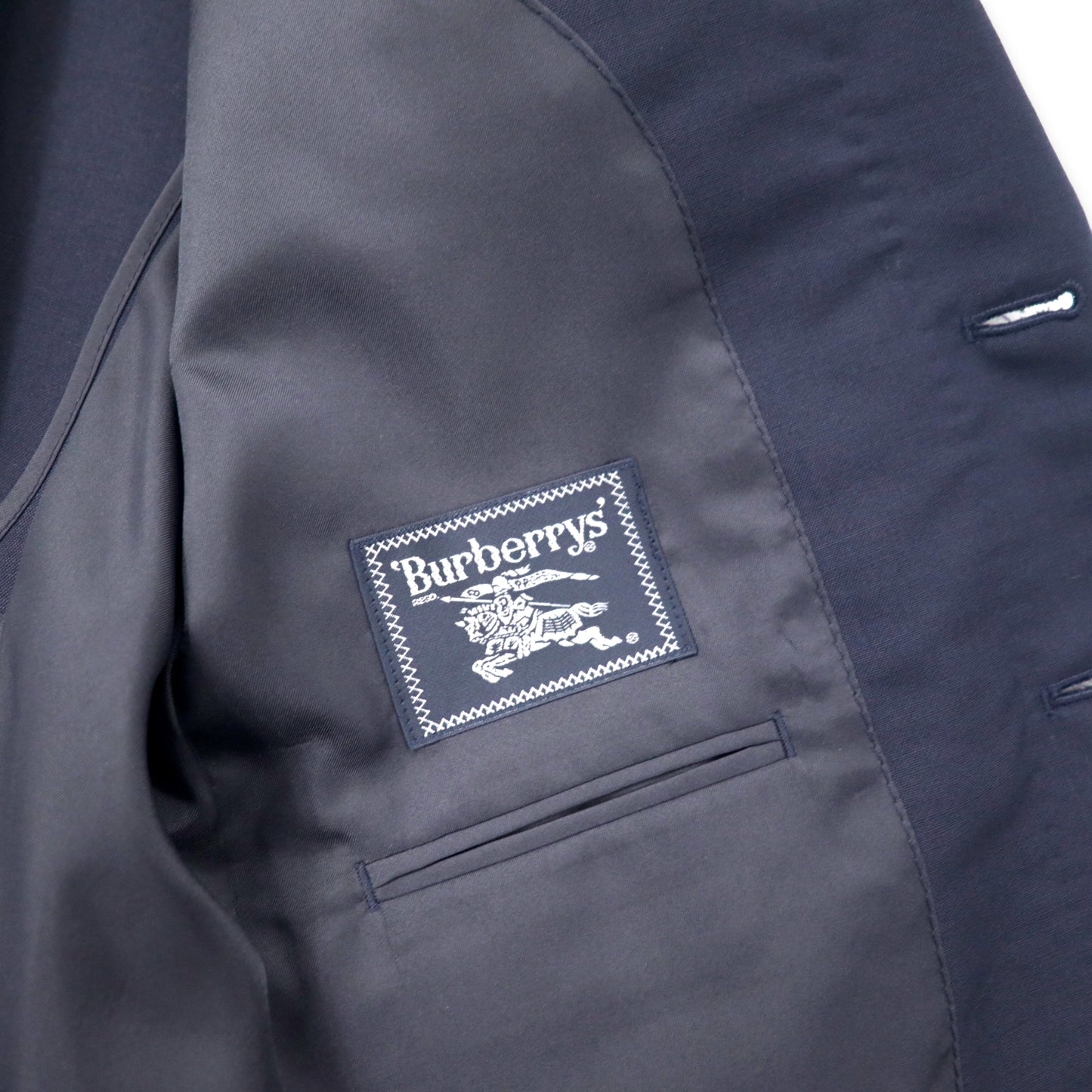 Burberrys オールド 2Bスーツ セットアップ 165A4 ネイビー ウール 日本製