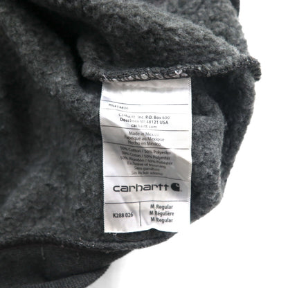 Carhartt Loose Fit Midweight Logo Sleeve Hoodie, Size M, Gray, Fleece-Lined, Sleeve Logo, K288, Made in Mexico