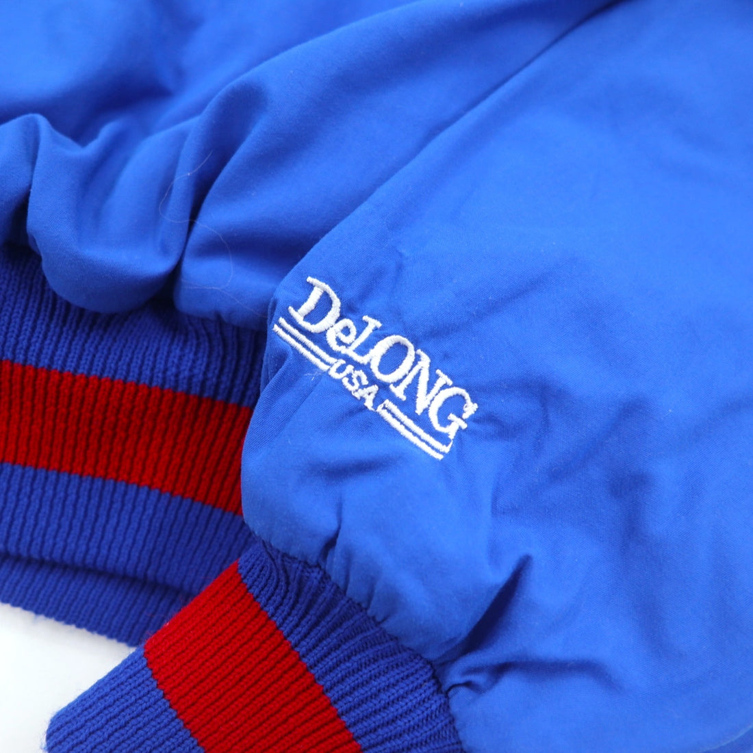 Made in USA 90s DeLONG Ribline Piste Pullover Nylon Jacket XL Blue BRADLEY CENTER