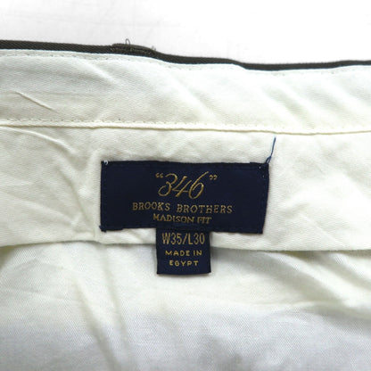 BROOKS BROTHERS 346 MADISON FIT Slacks, Medium, Khaki, Wool