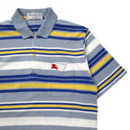 Burberrys Old Polo Shirt M Multicolor Border Cotton One Point Logo