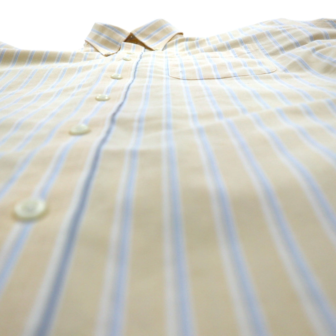 LLBean Traditional Fit Oxford Button-Down Shirt, XL, Yellow Stripes, Wrinkle Resistant, Size 237816