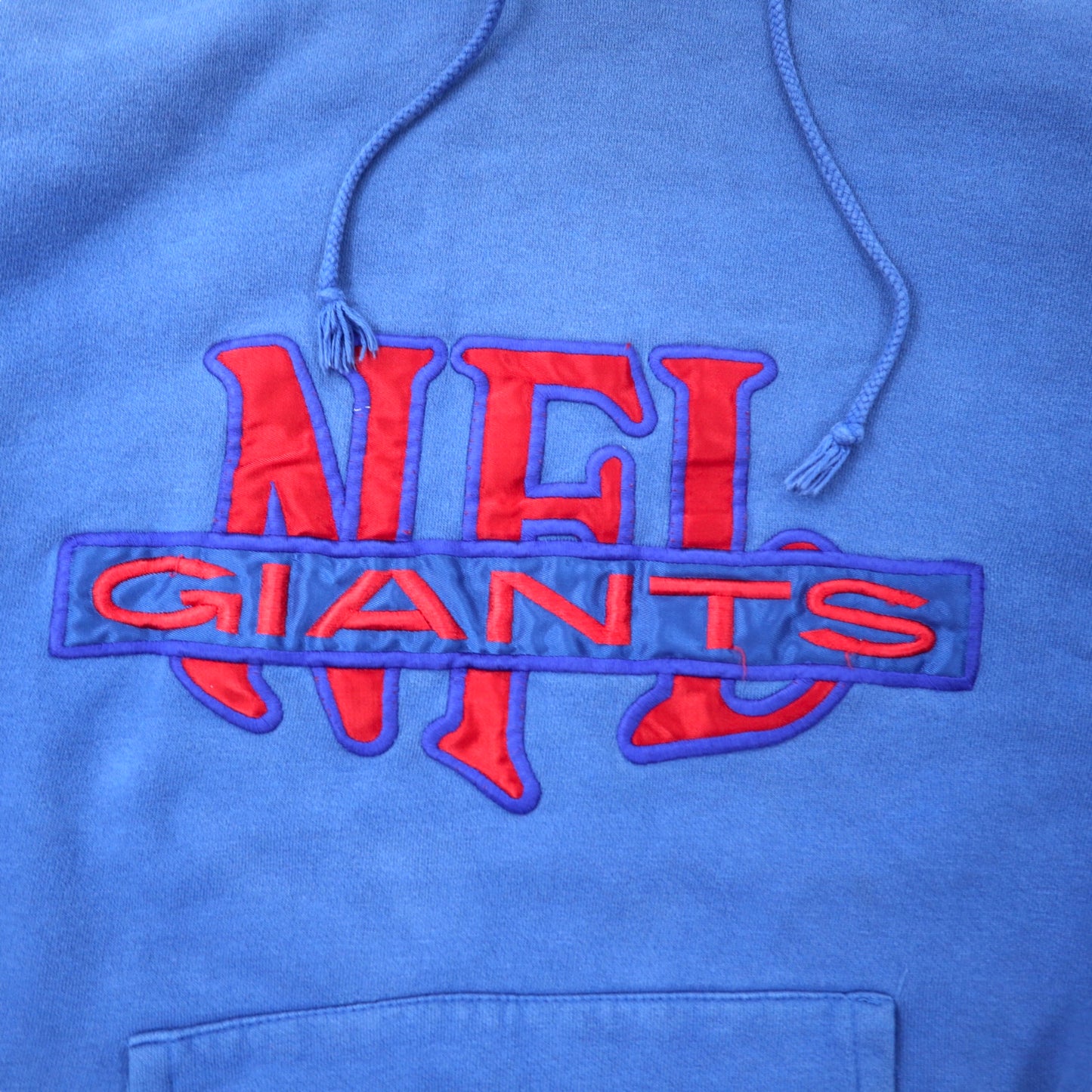 NUTMEG USA製 90年代 NFL GIANTS フットボール プルオーバーパーカー XL ブルー コットン