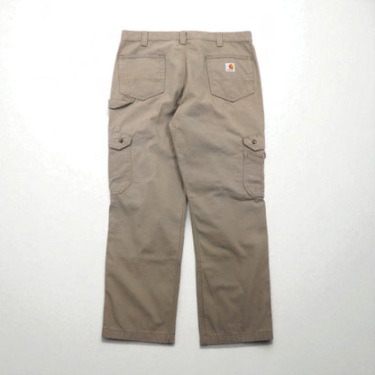Carhartt リラックスフィット リップストップ ダブルニー ワーク カーゴパンツ  L ベージュ COTTON RIPSTOP RELAXED FIT DOUBLE-FRONT CARGO WORK PANT B342 DES