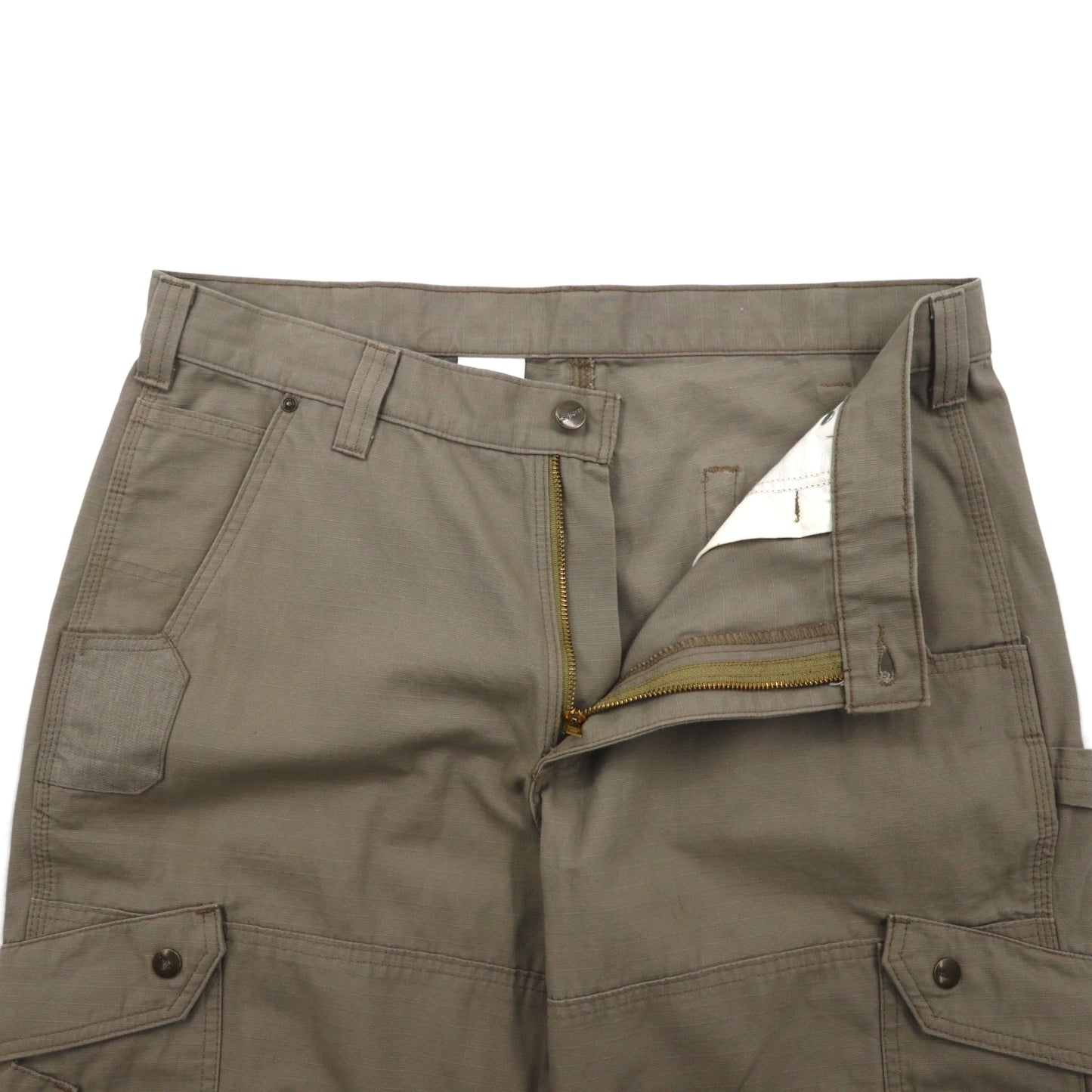 Carhartt リラックスフィット リップストップ ダブルニー ワーク カーゴパンツ  L ベージュ COTTON RIPSTOP RELAXED FIT DOUBLE-FRONT CARGO WORK PANT B342 DES