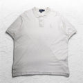 Polo by Ralph Lauren 90s Polo Shirt 2XL Big Size White Pique Pony Embroidery