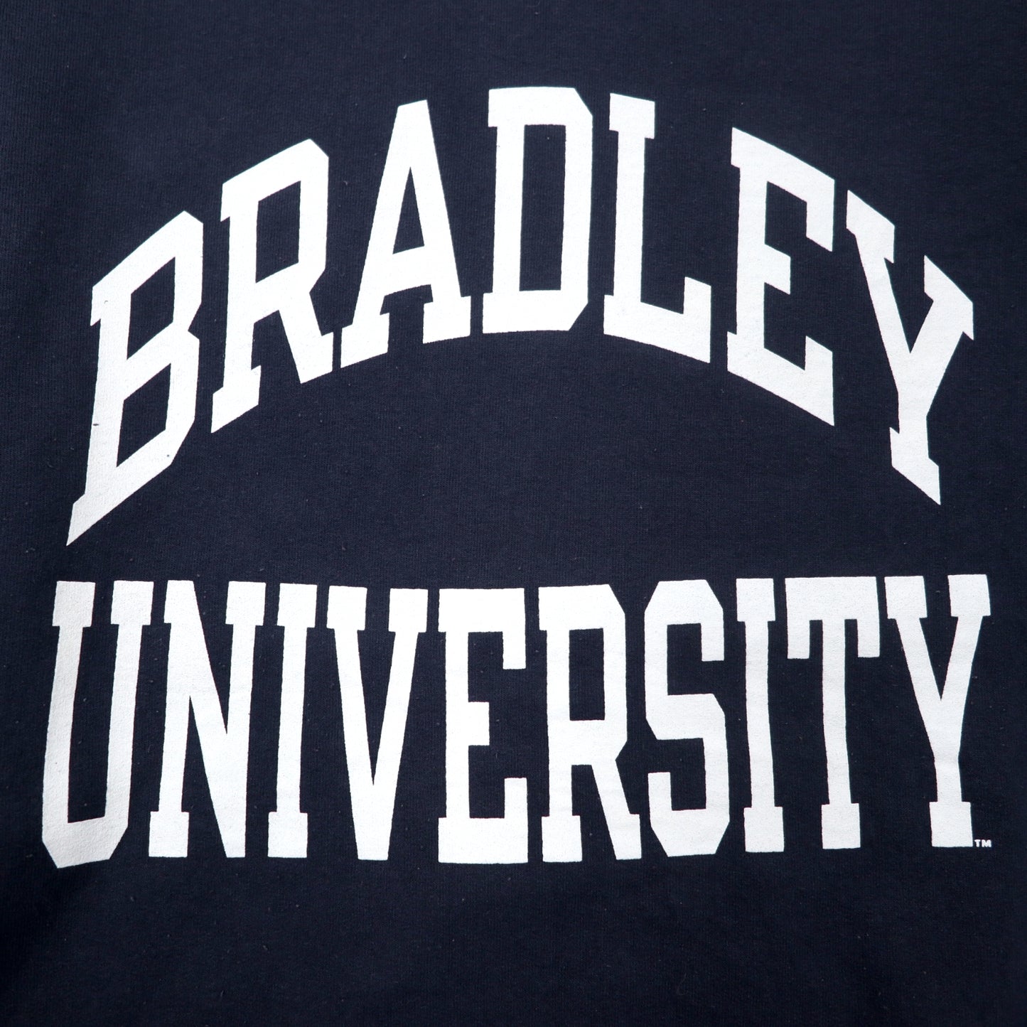 Champion 90年代 カレッジ プリント スウェット XL ネイビー コットン 裏起毛 BRADLEY UNIVERSITY ビッグサイズ メキシコ製