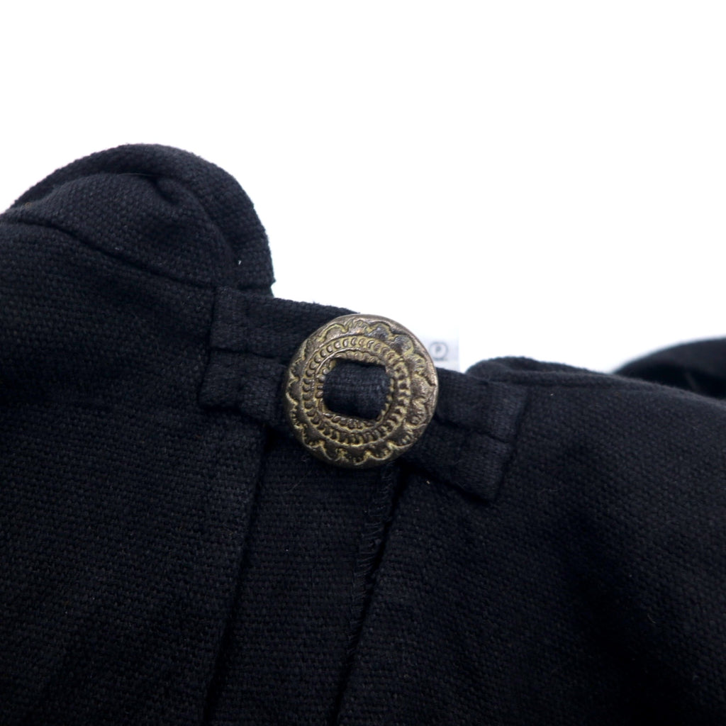 MYTHOLON Concho Button Hooded Robe Poncho FREE Black Cotton