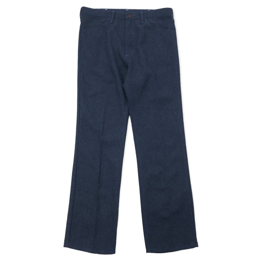 日本然リトテ-古着オンライン-Wrangler 90年代 ランチャーパンツ L ネイビー ポリエステル センタープレス-Wrangler 90's Rancher Pants L Navy Polyester Center Press