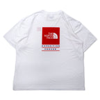 THE NORTH FACE USA Box Logo Print T-Shirt XL White Polyester Big Size