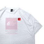 THE NORTH FACE USA Box Logo Print T-Shirt XL White Polyester Big Size
