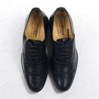 JOHNSTON &amp; MURPHY Made in Italy Signaure Series Straight Tip Dress Shoes 27cm Black Leather 137 15 4643