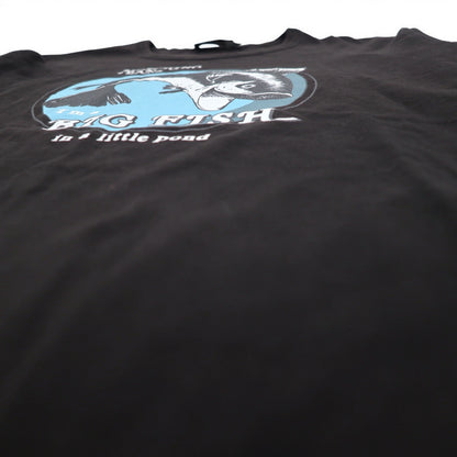 MOSCHINO JEANS Long Sleeve T-Shirt, XL, Black, BIG FISH Print