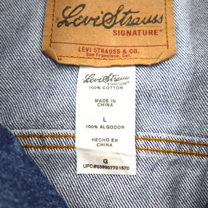 Levi's SIGNATURE Denim Trucker Jacket, Type 3, Size L, Indigo and Blue