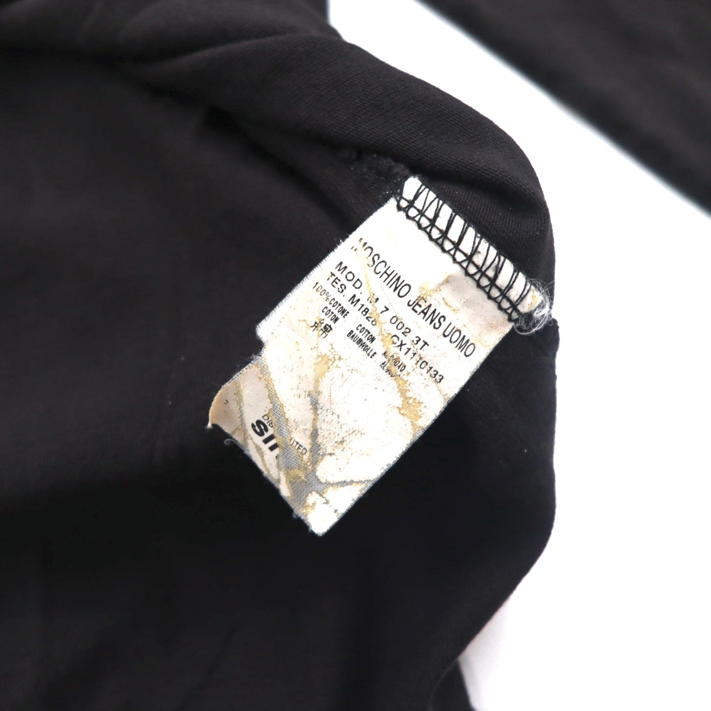 MOSCHINO JEANS Long Sleeve T-Shirt, XL, Black, BIG FISH Print