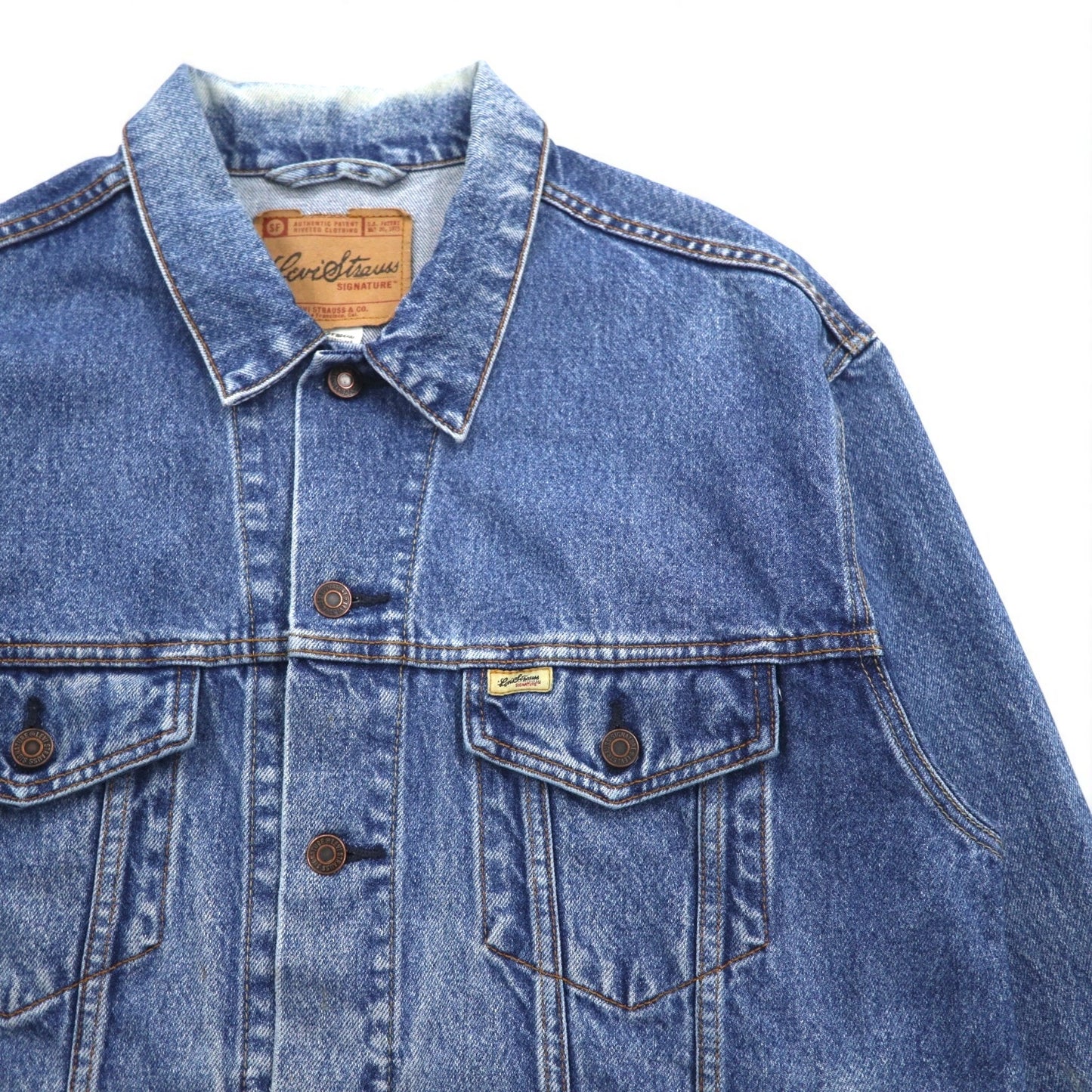 Levi's SIGNATURE Denim Trucker Jacket, Type 3, Size L, Indigo and Blue