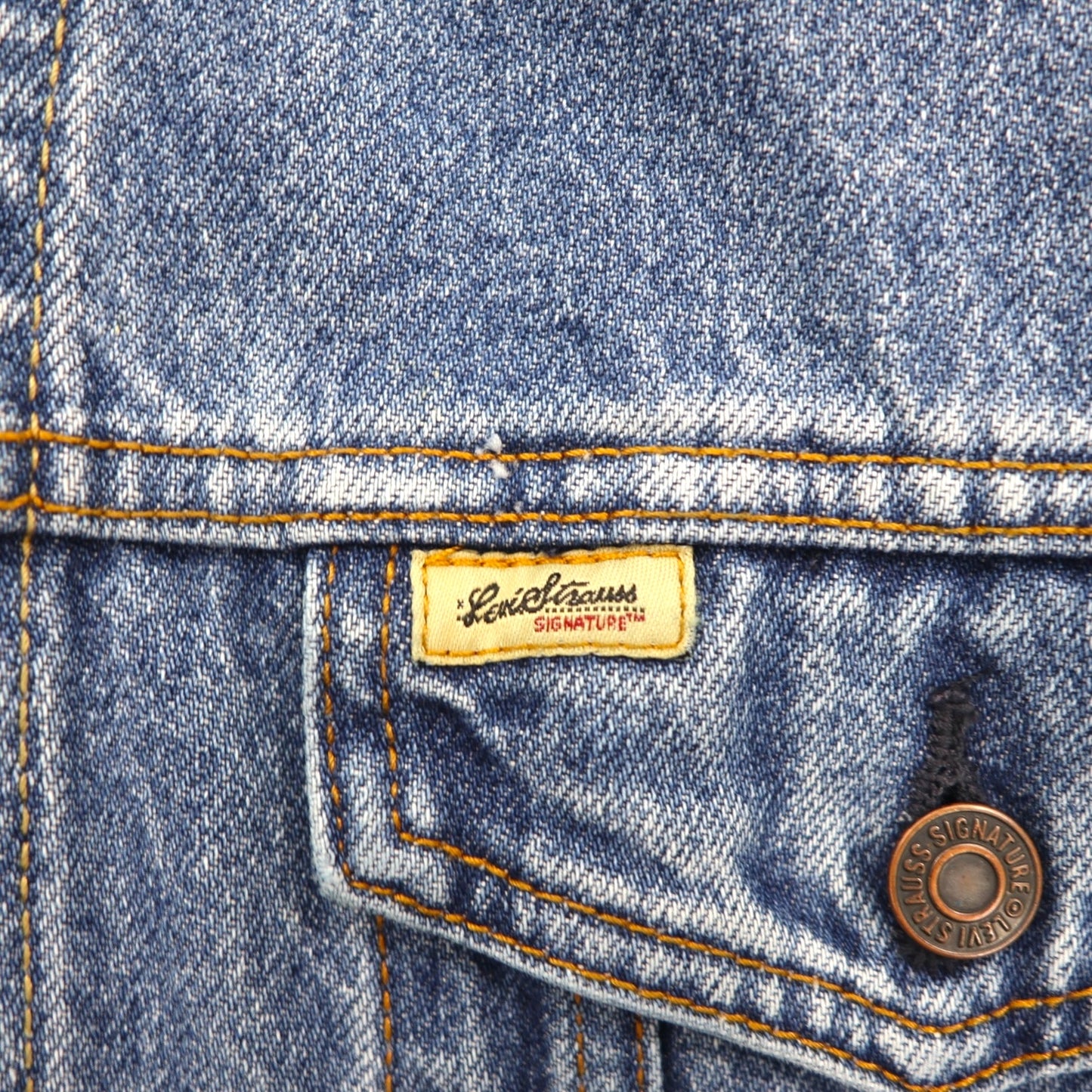 Levi's SIGNATURE Denim Trucker Jacket, Type 3, Size L, Indigo and Blue