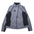 HARLEY DAVIDSON Softshell Jacket Jersey L Grey Stretch Thumbhole Double Zip