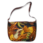 Salvatore Ferragamo shoulder bag in multicolor PVC leather with all-over print scarf and botanical pouch AD21 1284 Made in Italy