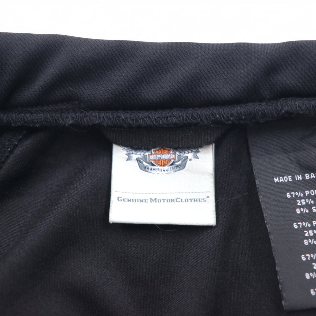 HARLEY DAVIDSON Softshell Jacket Jersey L Grey Stretch Thumbhole Double Zip