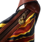 Salvatore Ferragamo shoulder bag in multicolor PVC leather with all-over print scarf and botanical pouch AD21 1284 Made in Italy