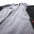 HARLEY DAVIDSON Softshell Jacket Jersey L Grey Stretch Thumbhole Double Zip