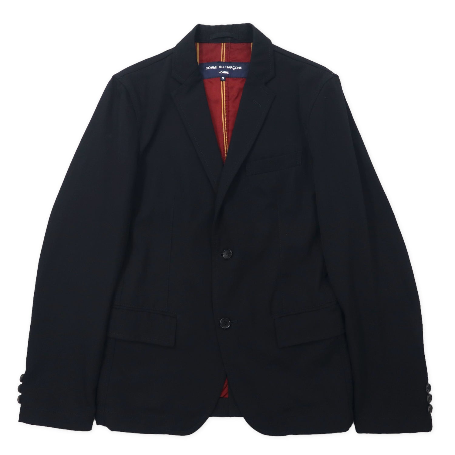 COMME des GARCONS HOMME 2b Tailored Jacket S Black Wool HR-J022 ...