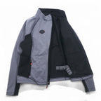 HARLEY DAVIDSON Softshell Jacket Jersey L Grey Stretch Thumbhole Double Zip