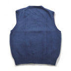 Polo by Ralph Lauren 90年代 Vネック コットンニット ベスト L ネイビー スモールポニー刺繍