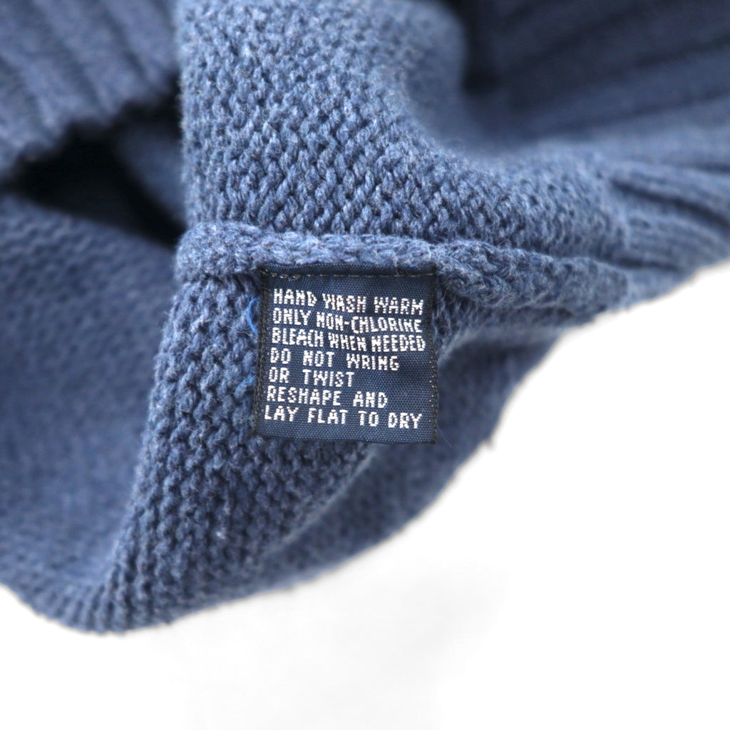 Polo by Ralph Lauren 90年代 Vネック コットンニット ベスト L ネイビー スモールポニー刺繍