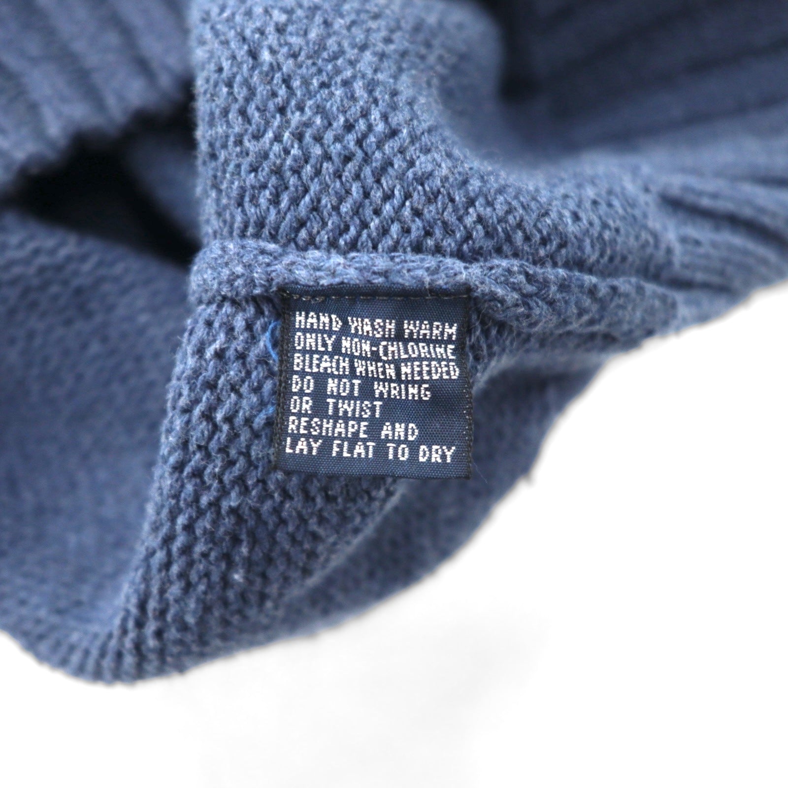 Polo by Ralph Lauren 90年代 Vネック コットンニット ベスト L ネイビー スモールポニー刺繍