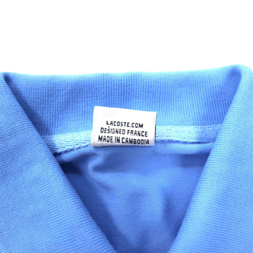 LACOSTE ポロシャツ 5 ブルー コットン ポリエステル フランスデザイン ワンポイントロゴ