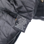 TRIMARK Leather Switching Stadium Jacket L Black Leather Quilted Liner US Company PARKER PACIFIC