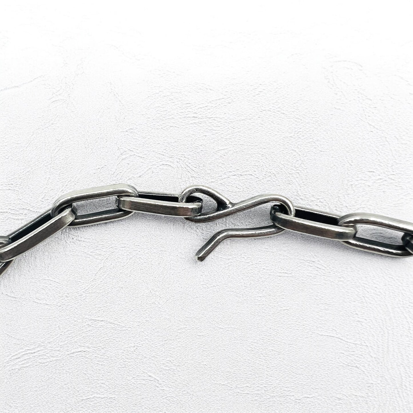 NAVAJO インディアンジュエリー Timothy Lee ネックレス ナバホ族 シルバー リンク チェーン Sterling スタンプワーク トライバル