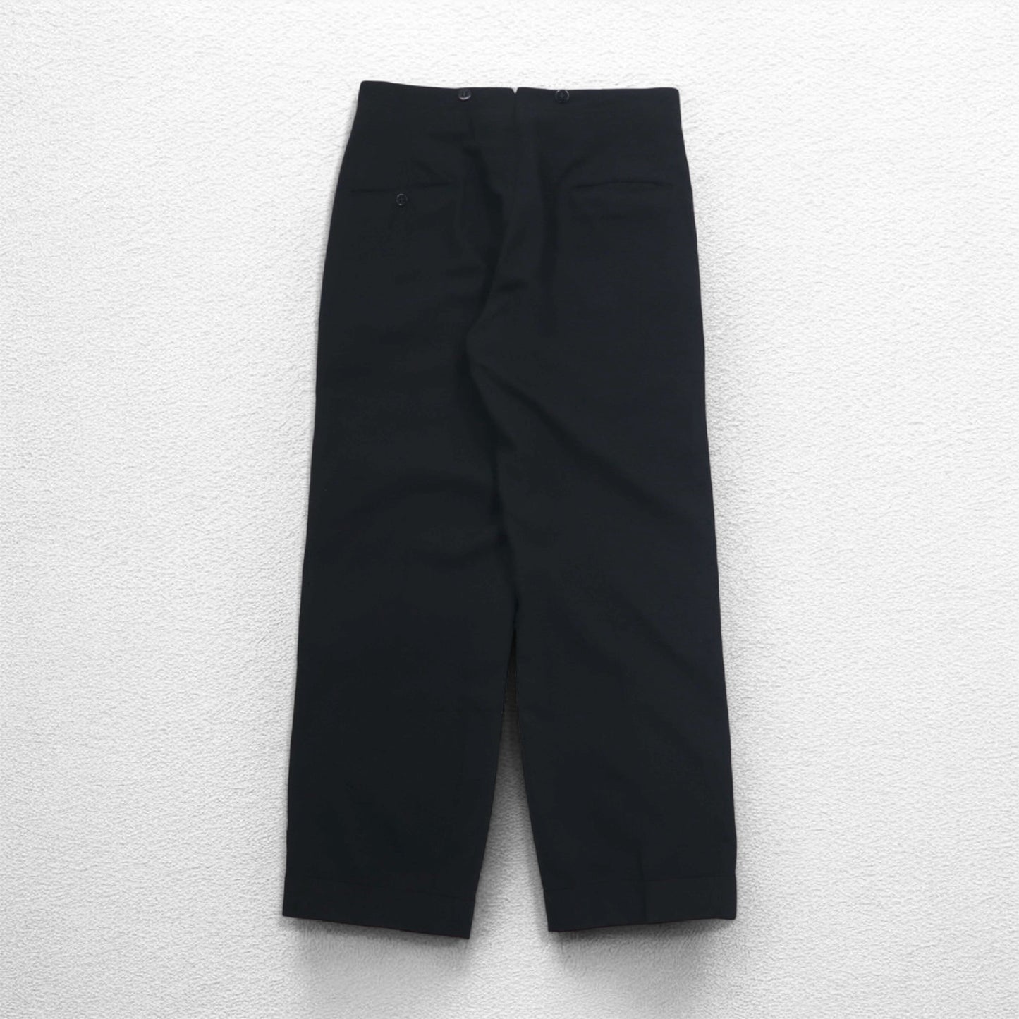 50s Vintage Trousers サイドライン スラックスパンツ L ブラック CONMARジッパー サスペンダーボタン