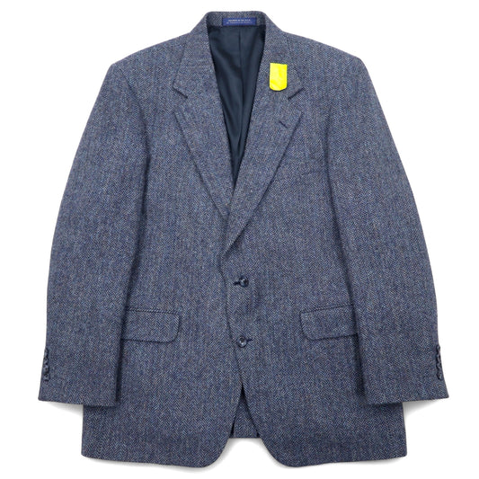 Harris Tweed 90年代 USA製 2B ツイード テーラードジャケット L ブルー ウール  NORDSTORM CLASSIC COLLECTION