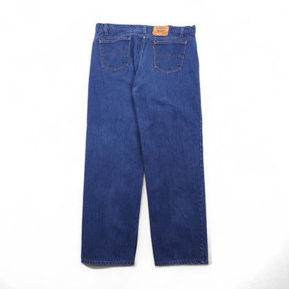 Levi's 90s USA Made 506 Orange Tab Tapered Denim Pants, Size XL, Indigo Blue, Zipper Fly, 40506 0202