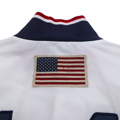 Polo by Ralph Lauren スポーツジャケット M ホワイト トリコロール TALONジップ USA ナンバリング
