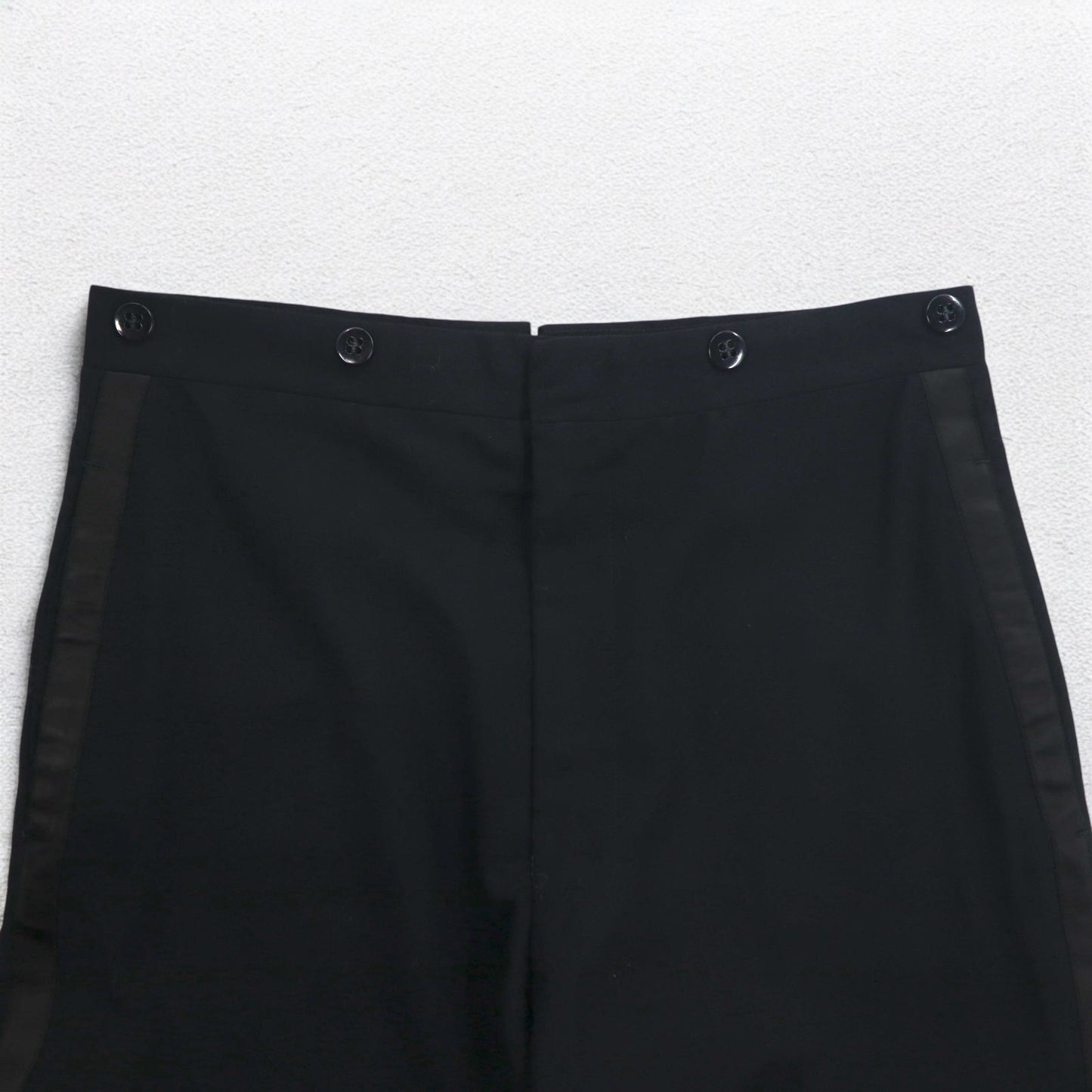 50s Vintage Trousers サイドライン スラックスパンツ L ブラック CONMARジッパー サスペンダーボタン