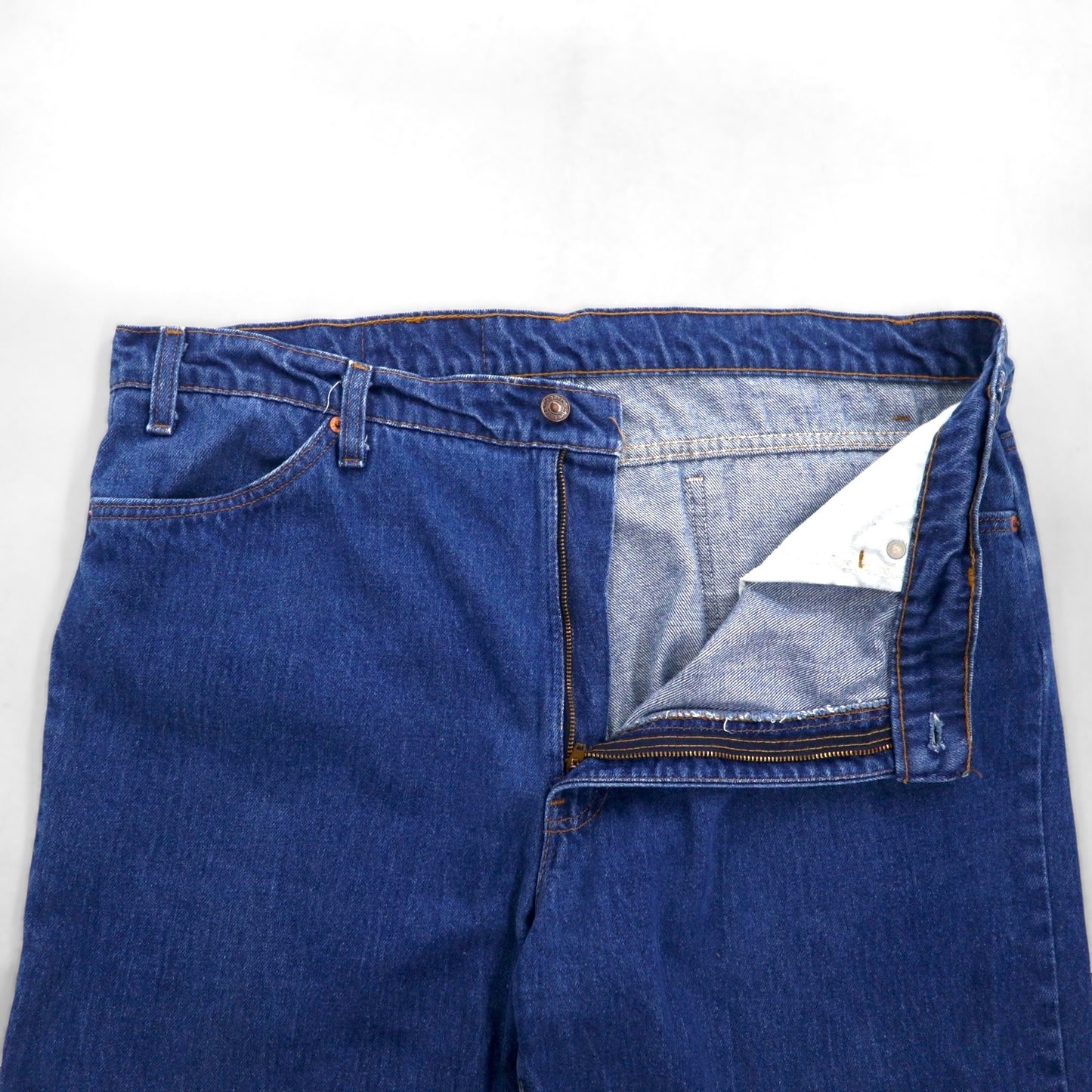 Levi's 90s USA Made 506 Orange Tab Tapered Denim Pants, Size XL, Indigo Blue, Zipper Fly, 40506 0202