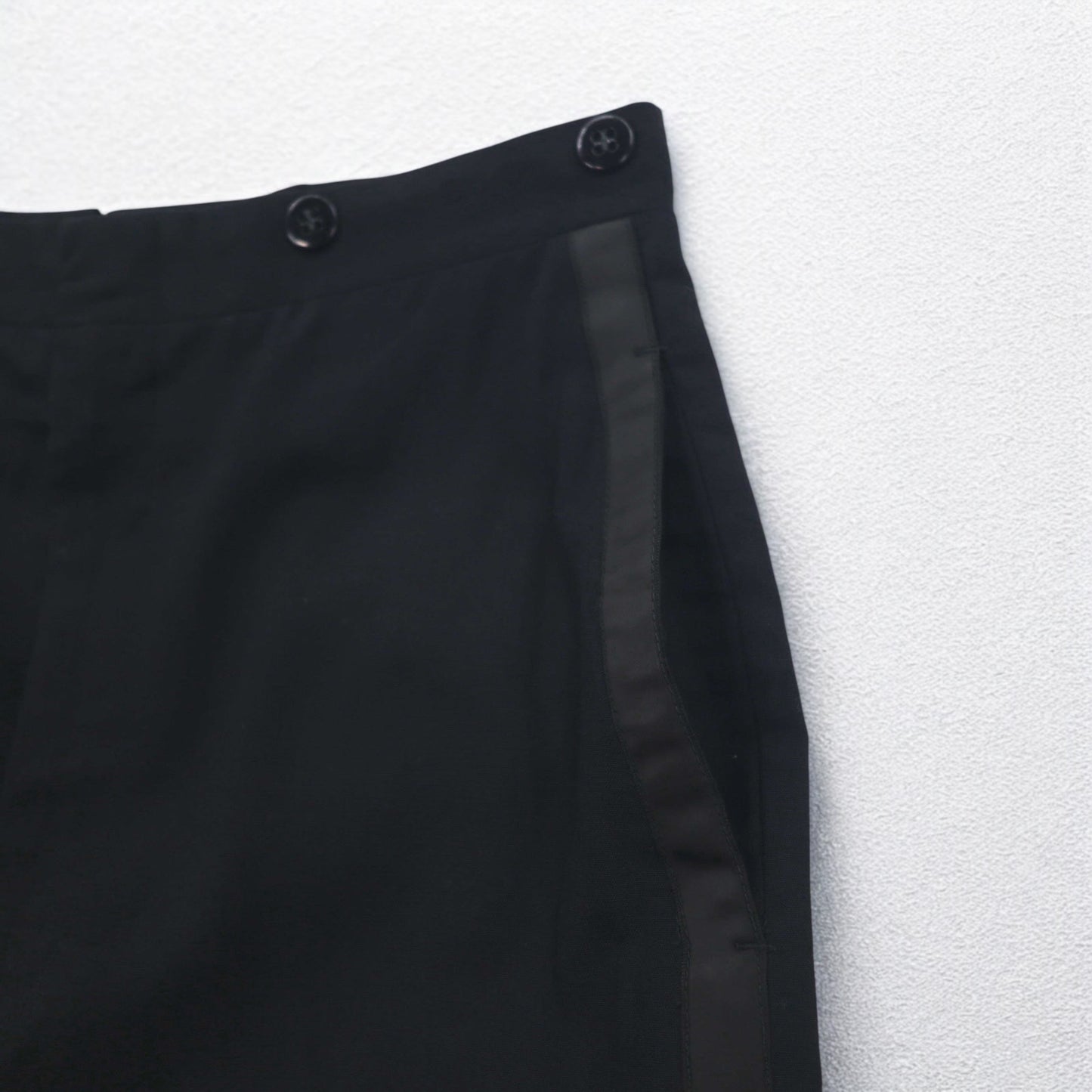 50s Vintage Trousers サイドライン スラックスパンツ L ブラック CONMARジッパー サスペンダーボタン