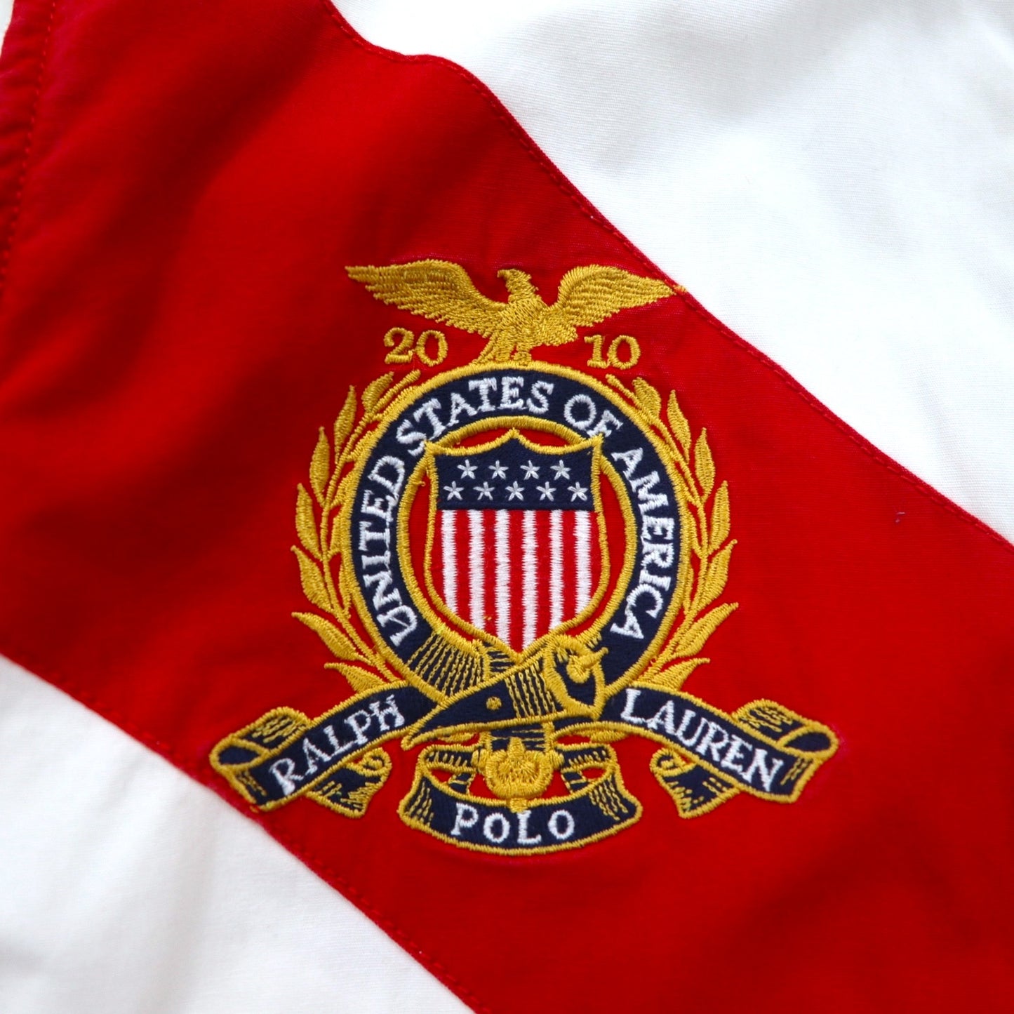 Polo by Ralph Lauren スポーツジャケット M ホワイト トリコロール TALONジップ USA ナンバリング