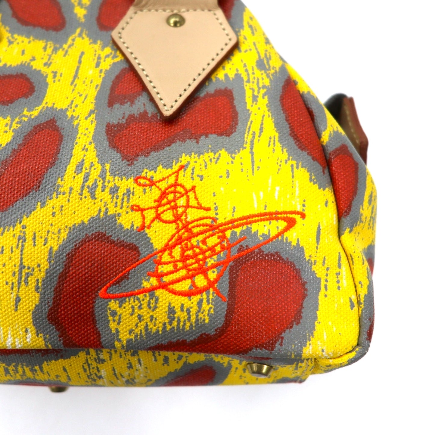 Vivienne Westwood Leopard Yasmine Bag Mini Boston Bag PVC Yellow Leopard  Print Leather Handle – 日本然リトテ