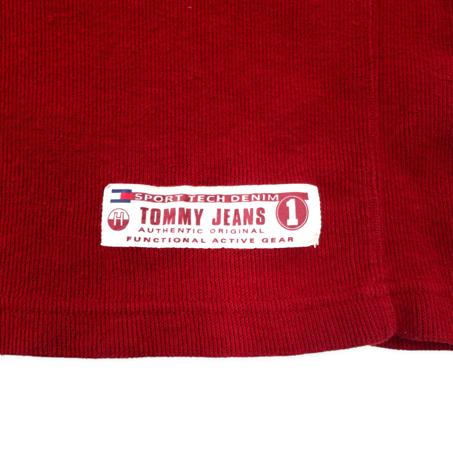TOMMY JEANS 90年代 Vネック スウェットシャツ XL レッド コットン パキ綿 ビッグサイズ