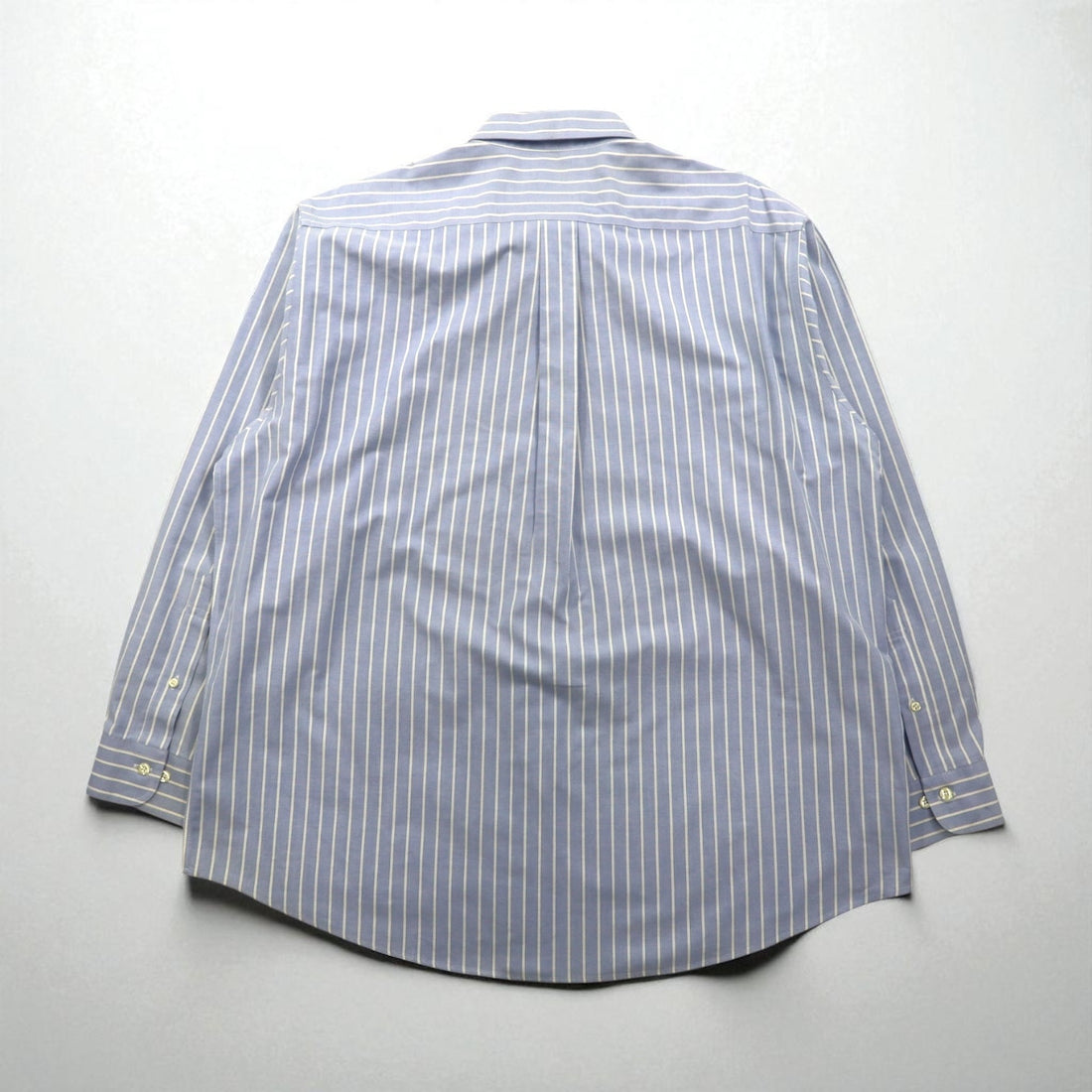 Brooks Brothers 346 Oxford Button-Down Shirt, XL, Blue, Striped, with Embroidered Logo