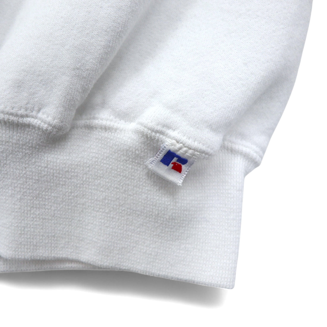 Made in USA 90s RUSSELL ATHLETIC Football Print Sweatshirt XXL White Cotton Fleece Lining Arch Logo SOUTHFIELD JAYHAWKS FOOTBALL